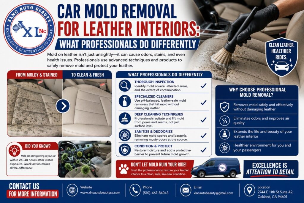 Car Mold Removal for Leather Interiors