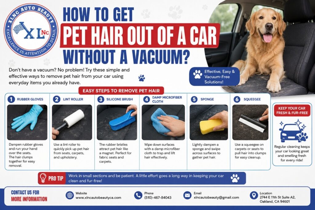 How To Get Pet Hair Out Of A Car Without A Vacuum